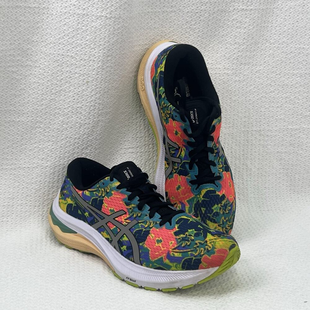 ASICS GT-2000 11 Women 8 Running Mesh Shoes Floral Multicolor FF Blast 1012B444 - Picture 2 of 12